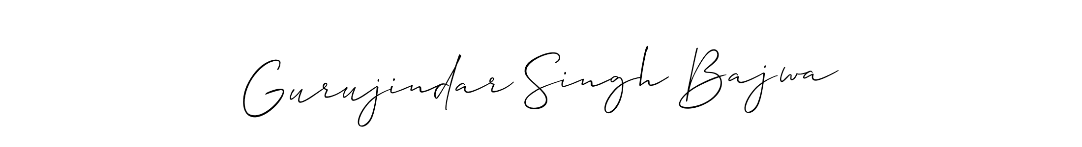 Create a beautiful signature design for name Gurujindar Singh Bajwa. With this signature (Allison_Script) fonts, you can make a handwritten signature for free. Gurujindar Singh Bajwa signature style 2 images and pictures png