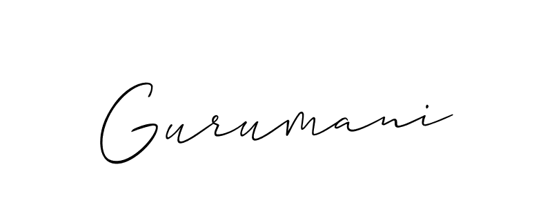 It looks lik you need a new signature style for name Gurumani. Design unique handwritten (Allison_Script) signature with our free signature maker in just a few clicks. Gurumani signature style 2 images and pictures png