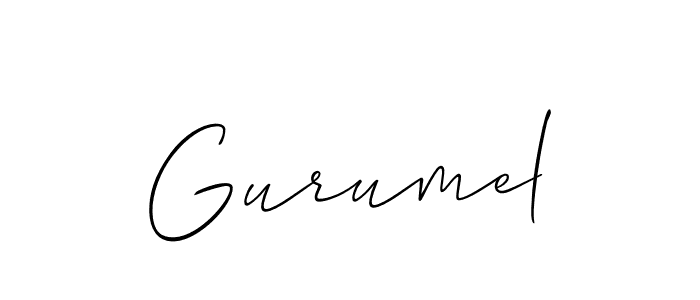 How to Draw Gurumel signature style? Allison_Script is a latest design signature styles for name Gurumel. Gurumel signature style 2 images and pictures png