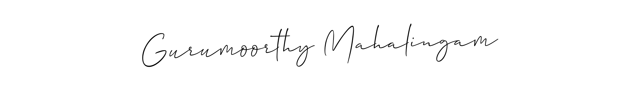 How to Draw Gurumoorthy Mahalingam signature style? Allison_Script is a latest design signature styles for name Gurumoorthy Mahalingam. Gurumoorthy Mahalingam signature style 2 images and pictures png