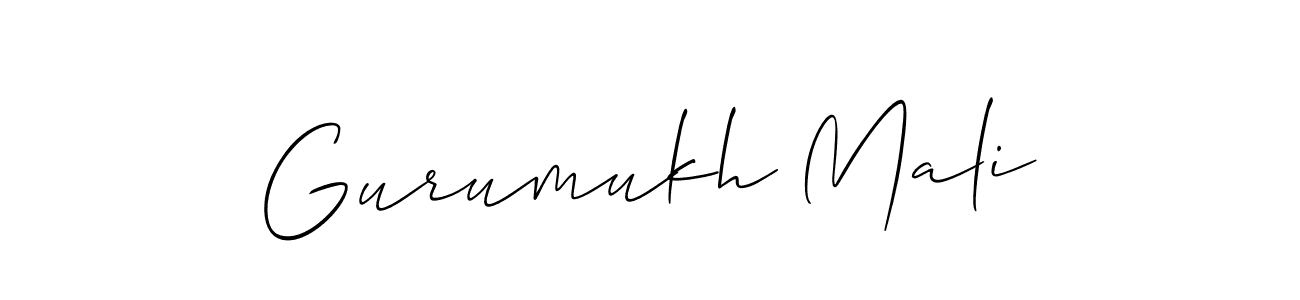 Design your own signature with our free online signature maker. With this signature software, you can create a handwritten (Allison_Script) signature for name Gurumukh Mali. Gurumukh Mali signature style 2 images and pictures png