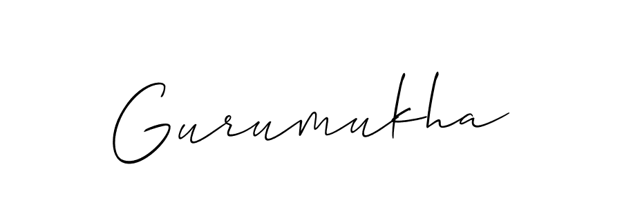 Make a beautiful signature design for name Gurumukha. With this signature (Allison_Script) style, you can create a handwritten signature for free. Gurumukha signature style 2 images and pictures png