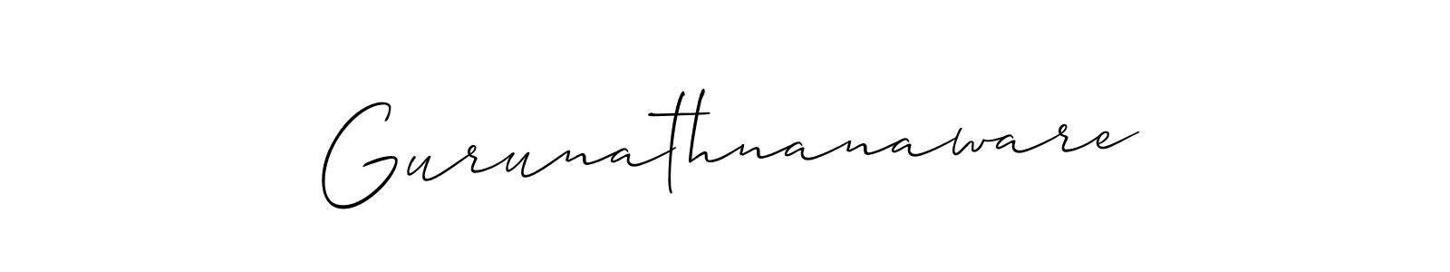 This is the best signature style for the Gurunathnanaware name. Also you like these signature font (Allison_Script). Mix name signature. Gurunathnanaware signature style 2 images and pictures png