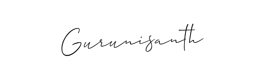 Also we have Gurunisanth name is the best signature style. Create professional handwritten signature collection using Allison_Script autograph style. Gurunisanth signature style 2 images and pictures png