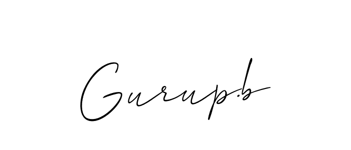 Once you've used our free online signature maker to create your best signature Allison_Script style, it's time to enjoy all of the benefits that Gurup.b name signing documents. Gurup.b signature style 2 images and pictures png