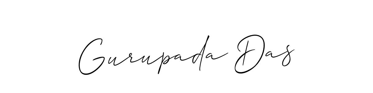 Make a beautiful signature design for name Gurupada Das. With this signature (Allison_Script) style, you can create a handwritten signature for free. Gurupada Das signature style 2 images and pictures png