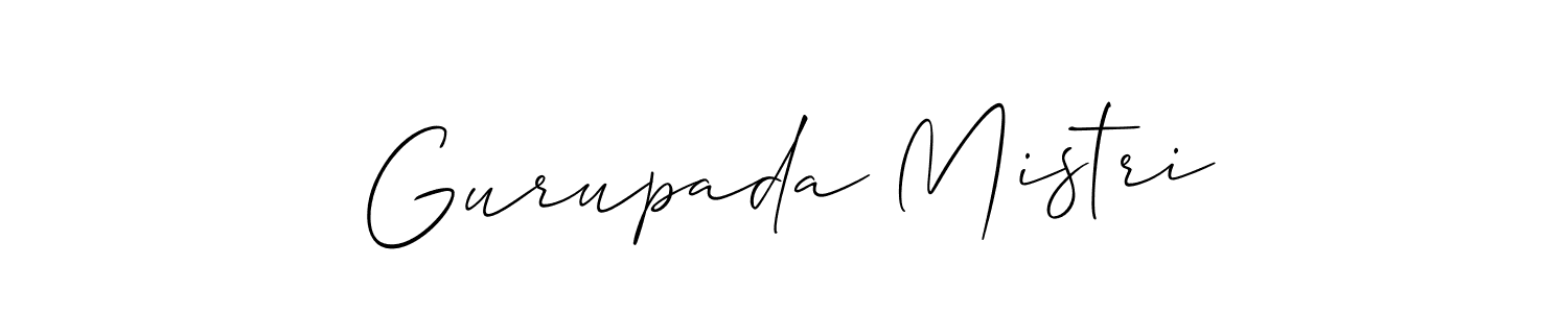 Similarly Allison_Script is the best handwritten signature design. Signature creator online .You can use it as an online autograph creator for name Gurupada Mistri. Gurupada Mistri signature style 2 images and pictures png