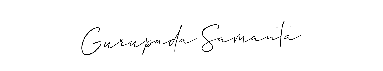 Also we have Gurupada Samanta name is the best signature style. Create professional handwritten signature collection using Allison_Script autograph style. Gurupada Samanta signature style 2 images and pictures png