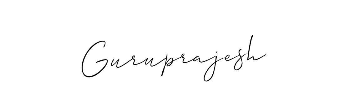 You should practise on your own different ways (Allison_Script) to write your name (Guruprajesh) in signature. don't let someone else do it for you. Guruprajesh signature style 2 images and pictures png