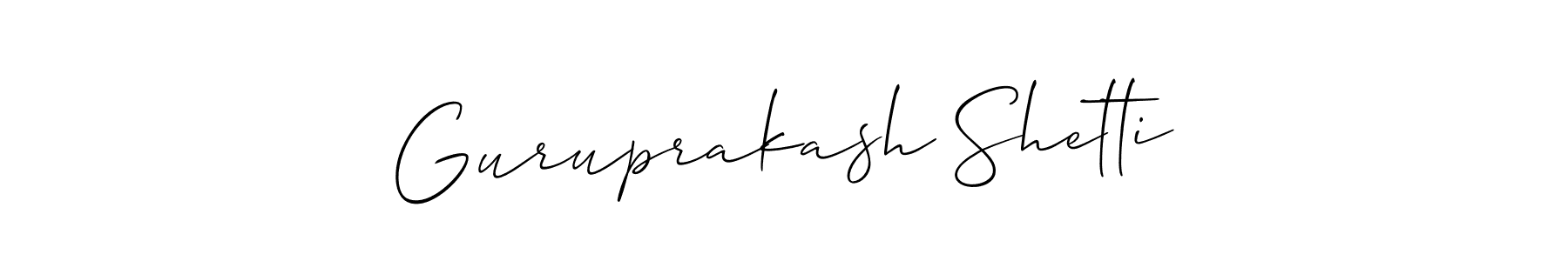 Also we have Guruprakash Shetti name is the best signature style. Create professional handwritten signature collection using Allison_Script autograph style. Guruprakash Shetti signature style 2 images and pictures png
