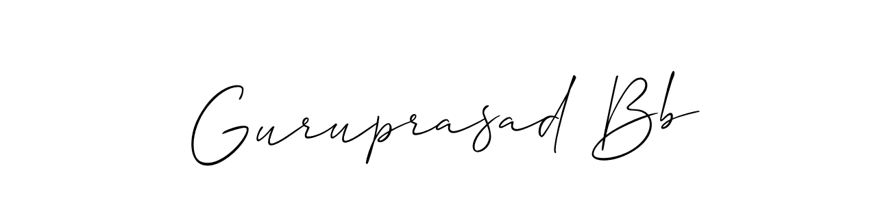 This is the best signature style for the Guruprasad Bb name. Also you like these signature font (Allison_Script). Mix name signature. Guruprasad Bb signature style 2 images and pictures png