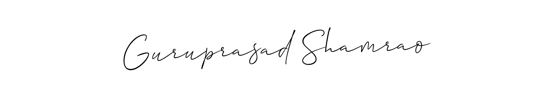 It looks lik you need a new signature style for name Guruprasad Shamrao. Design unique handwritten (Allison_Script) signature with our free signature maker in just a few clicks. Guruprasad Shamrao signature style 2 images and pictures png