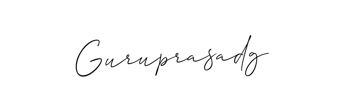 Best and Professional Signature Style for Guruprasadg. Allison_Script Best Signature Style Collection. Guruprasadg signature style 2 images and pictures png