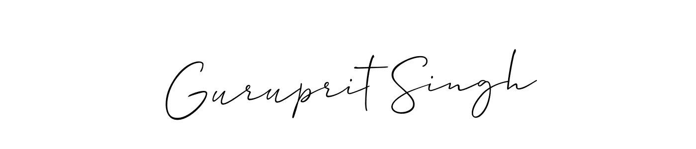Also You can easily find your signature by using the search form. We will create Guruprit Singh name handwritten signature images for you free of cost using Allison_Script sign style. Guruprit Singh signature style 2 images and pictures png