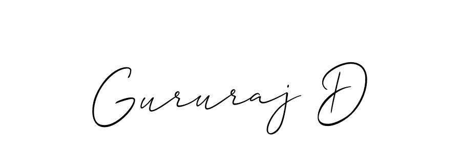 Gururaj D stylish signature style. Best Handwritten Sign (Allison_Script) for my name. Handwritten Signature Collection Ideas for my name Gururaj D. Gururaj D signature style 2 images and pictures png