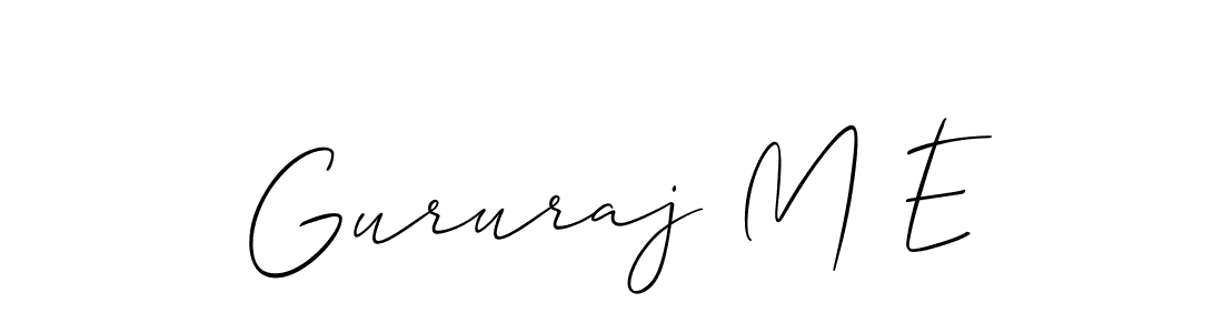 How to make Gururaj M E signature? Allison_Script is a professional autograph style. Create handwritten signature for Gururaj M E name. Gururaj M E signature style 2 images and pictures png