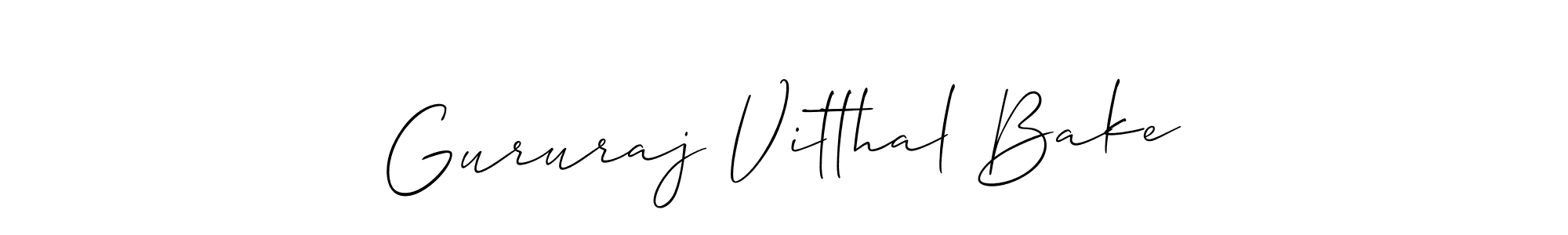 Also we have Gururaj Vitthal Bake name is the best signature style. Create professional handwritten signature collection using Allison_Script autograph style. Gururaj Vitthal Bake signature style 2 images and pictures png