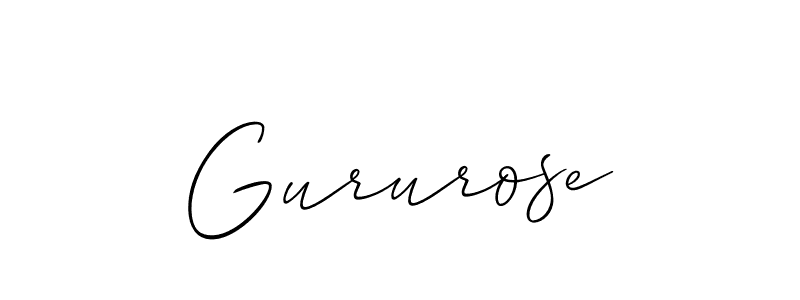 Similarly Allison_Script is the best handwritten signature design. Signature creator online .You can use it as an online autograph creator for name Gururose. Gururose signature style 2 images and pictures png