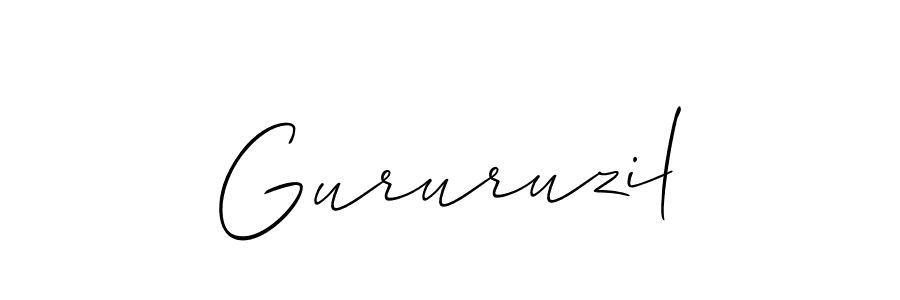 Also we have Gururuzil name is the best signature style. Create professional handwritten signature collection using Allison_Script autograph style. Gururuzil signature style 2 images and pictures png