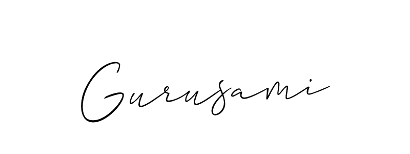 Make a beautiful signature design for name Gurusami. With this signature (Allison_Script) style, you can create a handwritten signature for free. Gurusami signature style 2 images and pictures png