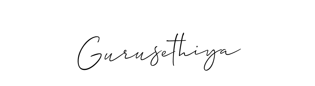 Also we have Gurusethiya name is the best signature style. Create professional handwritten signature collection using Allison_Script autograph style. Gurusethiya signature style 2 images and pictures png