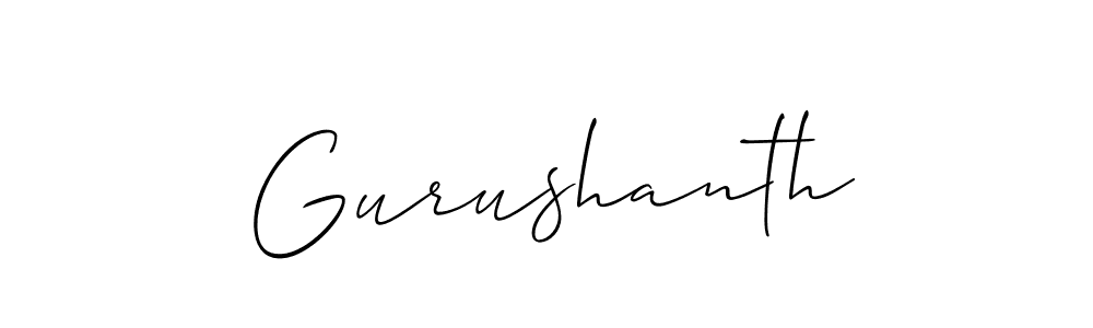 The best way (Allison_Script) to make a short signature is to pick only two or three words in your name. The name Gurushanth include a total of six letters. For converting this name. Gurushanth signature style 2 images and pictures png