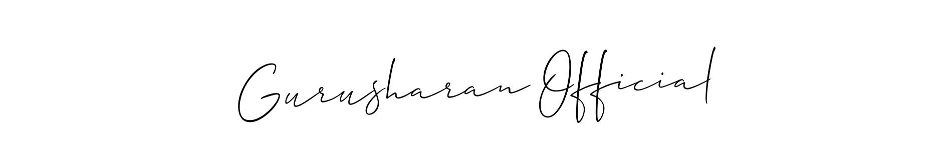 How to Draw Gurusharan Official signature style? Allison_Script is a latest design signature styles for name Gurusharan Official. Gurusharan Official signature style 2 images and pictures png