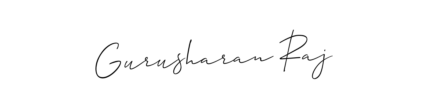 How to make Gurusharan Raj signature? Allison_Script is a professional autograph style. Create handwritten signature for Gurusharan Raj name. Gurusharan Raj signature style 2 images and pictures png