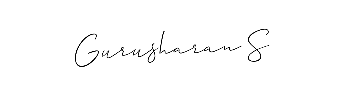 Gurusharan S stylish signature style. Best Handwritten Sign (Allison_Script) for my name. Handwritten Signature Collection Ideas for my name Gurusharan S. Gurusharan S signature style 2 images and pictures png