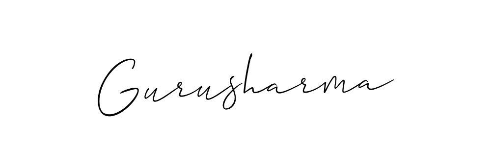 Create a beautiful signature design for name Gurusharma. With this signature (Allison_Script) fonts, you can make a handwritten signature for free. Gurusharma signature style 2 images and pictures png