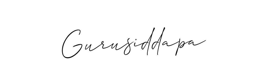 How to make Gurusiddapa signature? Allison_Script is a professional autograph style. Create handwritten signature for Gurusiddapa name. Gurusiddapa signature style 2 images and pictures png