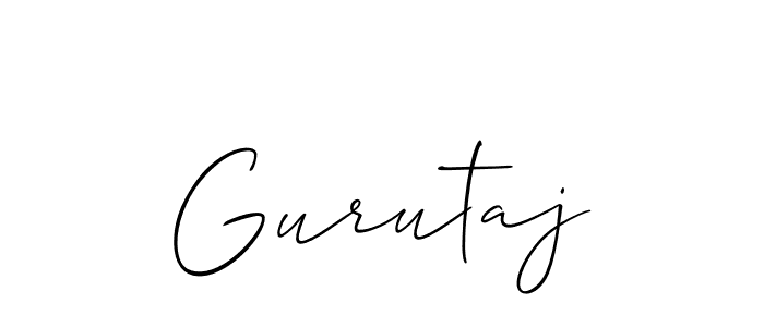 Create a beautiful signature design for name Gurutaj. With this signature (Allison_Script) fonts, you can make a handwritten signature for free. Gurutaj signature style 2 images and pictures png