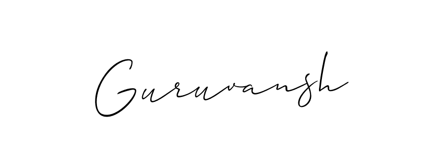 Make a beautiful signature design for name Guruvansh. Use this online signature maker to create a handwritten signature for free. Guruvansh signature style 2 images and pictures png