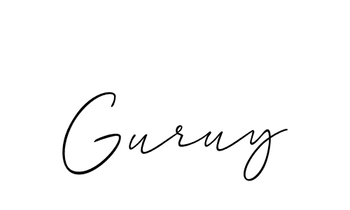 Make a short Guruy signature style. Manage your documents anywhere anytime using Allison_Script. Create and add eSignatures, submit forms, share and send files easily. Guruy signature style 2 images and pictures png