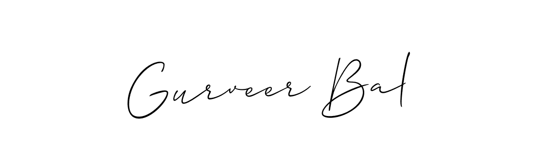 You should practise on your own different ways (Allison_Script) to write your name (Gurveer Bal) in signature. don't let someone else do it for you. Gurveer Bal signature style 2 images and pictures png