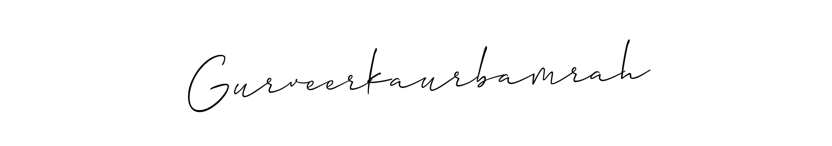 It looks lik you need a new signature style for name Gurveerkaurbamrah. Design unique handwritten (Allison_Script) signature with our free signature maker in just a few clicks. Gurveerkaurbamrah signature style 2 images and pictures png