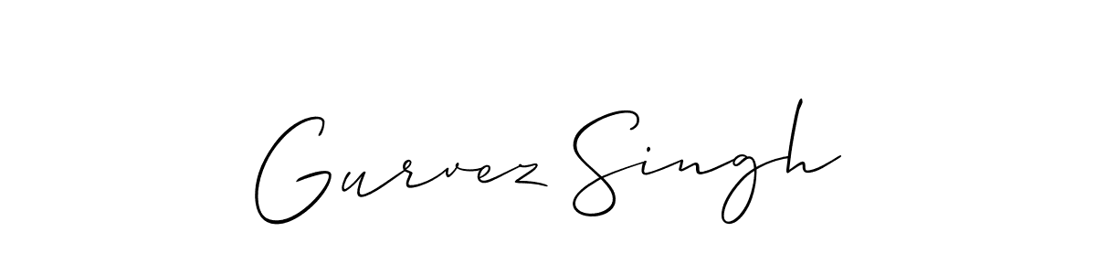 You should practise on your own different ways (Allison_Script) to write your name (Gurvez Singh) in signature. don't let someone else do it for you. Gurvez Singh signature style 2 images and pictures png