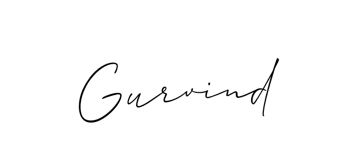 Best and Professional Signature Style for Gurvind. Allison_Script Best Signature Style Collection. Gurvind signature style 2 images and pictures png