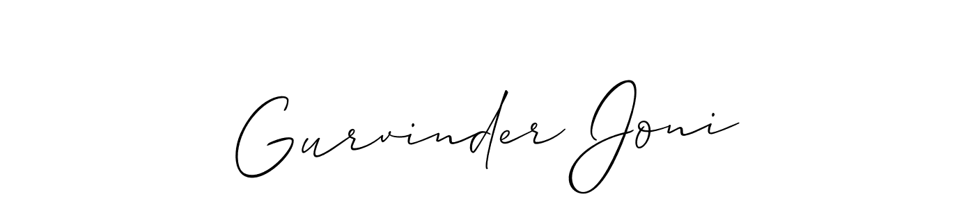 How to Draw Gurvinder Joni signature style? Allison_Script is a latest design signature styles for name Gurvinder Joni. Gurvinder Joni signature style 2 images and pictures png