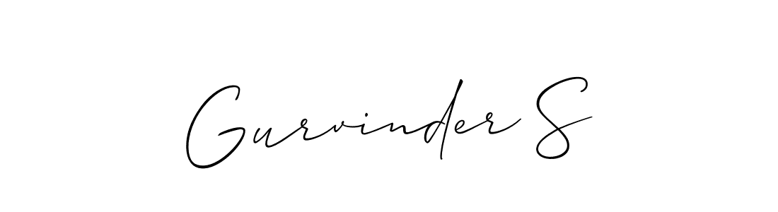 if you are searching for the best signature style for your name Gurvinder S. so please give up your signature search. here we have designed multiple signature styles  using Allison_Script. Gurvinder S signature style 2 images and pictures png