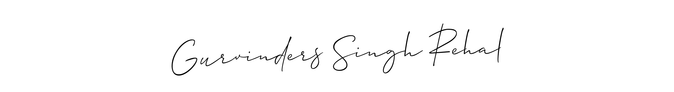 How to make Gurvinders Singh Rehal signature? Allison_Script is a professional autograph style. Create handwritten signature for Gurvinders Singh Rehal name. Gurvinders Singh Rehal signature style 2 images and pictures png