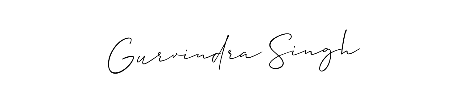 Create a beautiful signature design for name Gurvindra Singh. With this signature (Allison_Script) fonts, you can make a handwritten signature for free. Gurvindra Singh signature style 2 images and pictures png