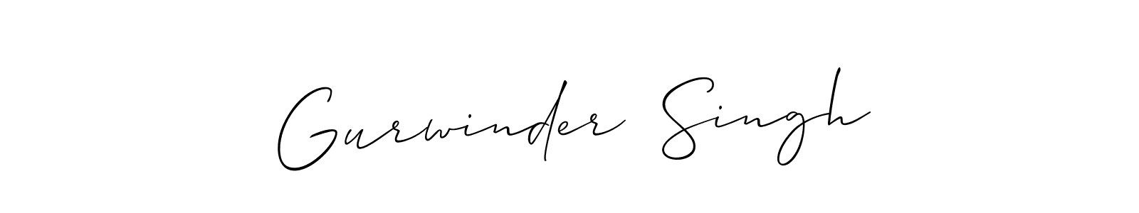 Use a signature maker to create a handwritten signature online. With this signature software, you can design (Allison_Script) your own signature for name Gurwinder  Singh. Gurwinder  Singh signature style 2 images and pictures png