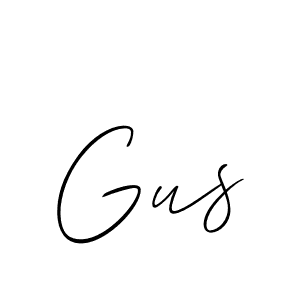 How to make Gus signature? Allison_Script is a professional autograph style. Create handwritten signature for Gus name. Gus signature style 2 images and pictures png