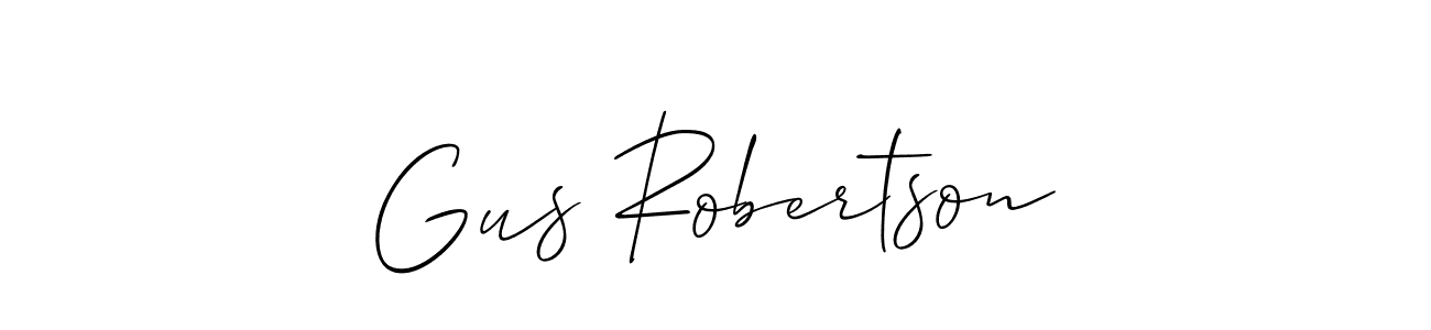 How to make Gus Robertson signature? Allison_Script is a professional autograph style. Create handwritten signature for Gus Robertson name. Gus Robertson signature style 2 images and pictures png