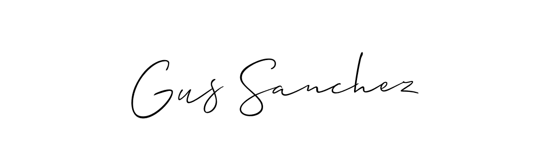 Create a beautiful signature design for name Gus Sanchez. With this signature (Allison_Script) fonts, you can make a handwritten signature for free. Gus Sanchez signature style 2 images and pictures png