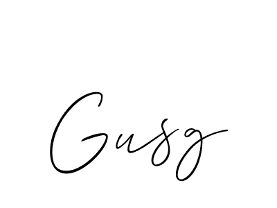 Use a signature maker to create a handwritten signature online. With this signature software, you can design (Allison_Script) your own signature for name Gusg. Gusg signature style 2 images and pictures png