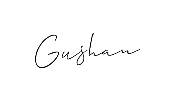 Gushan stylish signature style. Best Handwritten Sign (Allison_Script) for my name. Handwritten Signature Collection Ideas for my name Gushan. Gushan signature style 2 images and pictures png