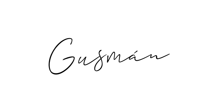 Create a beautiful signature design for name Gusmán. With this signature (Allison_Script) fonts, you can make a handwritten signature for free. Gusmán signature style 2 images and pictures png