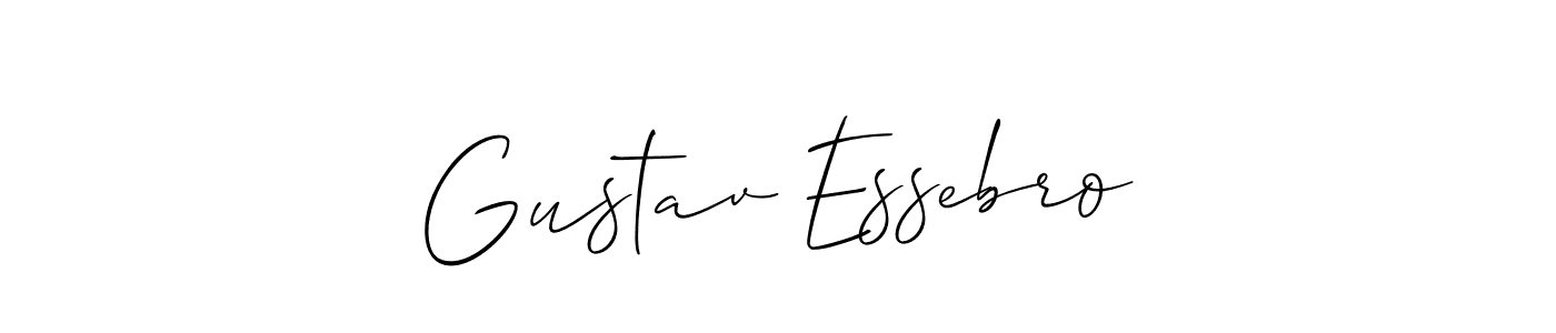 Design your own signature with our free online signature maker. With this signature software, you can create a handwritten (Allison_Script) signature for name Gustav Essebro. Gustav Essebro signature style 2 images and pictures png